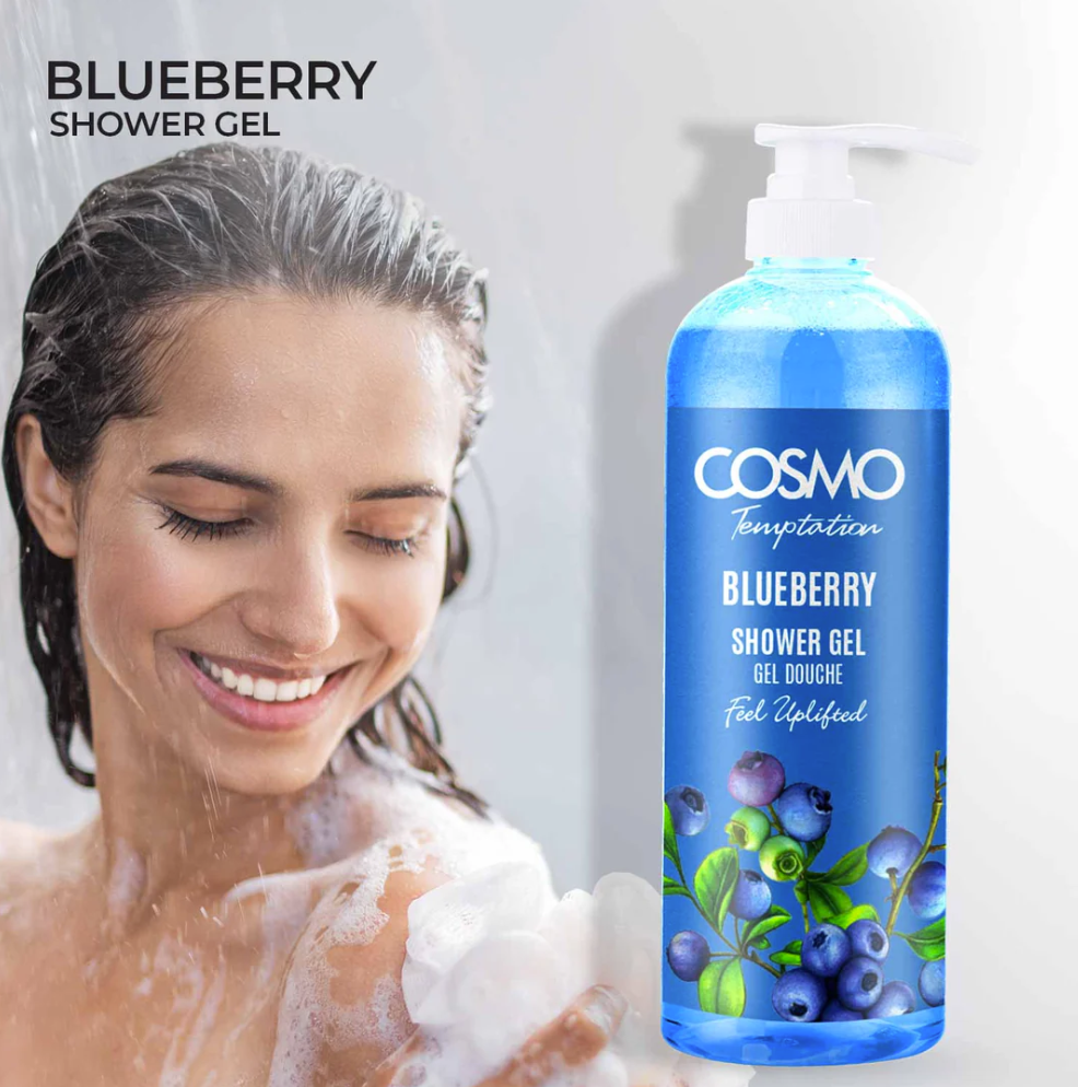 Temptation Blueberry Shower Gel by Cosmo 1000ml
