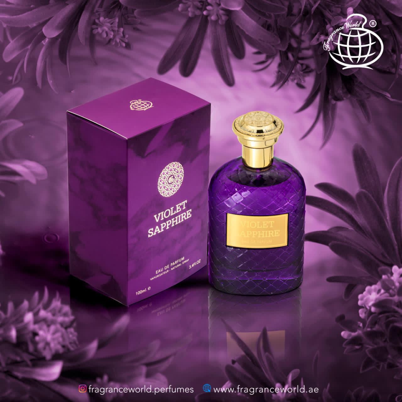 Fragrance World Violet Sapphire Perfumed Water For Women 100 ml