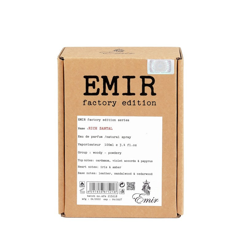 Emir Rich Santal perfumed water unisex 100ml - Royalsperfume Perfumery Paris Corner LLC All