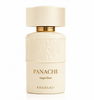 A clean studio shot showcasing the Panache Angel Dust by Khadlaj perfume bottle. The elegant bottle is highlighted against a soft neutral background, emphasizing its luxurious design, delicate details, and feminine character. Premium lighting creates subtle reflections and a sophisticated atmosphere.